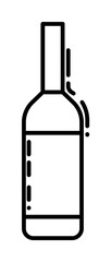 Poster - a bottle of wine dusk icon illustration on transparent background