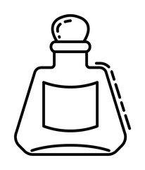 Poster - bottle of alcohol dusk icon illustration on transparent background