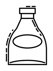Poster - bottle of alcohol dusk icon illustration on transparent background