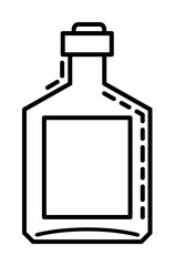 Poster - bottle of alcohol dusk icon illustration on transparent background