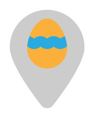 Poster - Easter, location icon illustration on transparent background