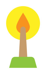 Poster - Easter, candle icon illustration on transparent background