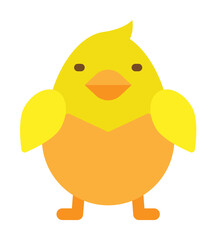 Sticker - Easter, chick icon illustration on transparent background