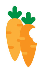 Sticker - Easter, carrots icon illustration on transparent background