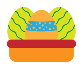 Poster - Easter, eggs icon illustration on transparent background