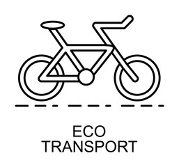Poster - eco transport outline icon illustration on transparent background