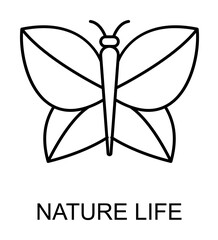 Poster - nature life outline icon illustration on transparent background