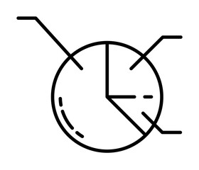 Poster - Chart, part of chart, editing parts icon illustration on transparent background