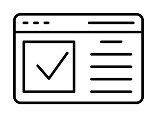 Poster - Approval, writing, check mark icon illustration on transparent background