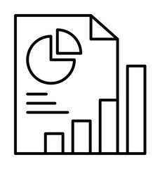 Poster - Analytics charts icon illustration on transparent background