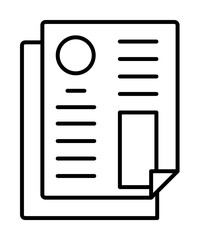 Poster - Layout, files, editing icon illustration on transparent background