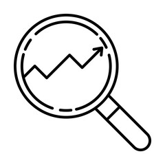 Poster - market, magnifier,analysis icon illustration on transparent background