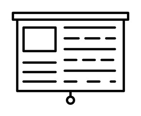 Poster - Presentation, subject, file icon illustration on transparent background