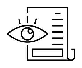 Poster - Preview, eye, list icon illustration on transparent background