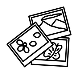 Poster - Pictures, editing, design icon illustration on transparent background