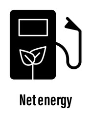 Poster - Net energy with description icon illustration on transparent background