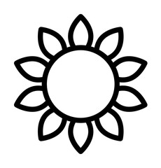Poster - sunflower, flower icon illustration on transparent background