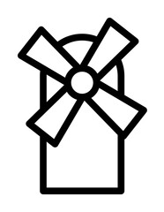 Poster - Mill, farm icon illustration on transparent background