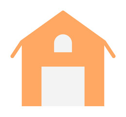Poster - Farm, building, barn icon illustration on transparent background