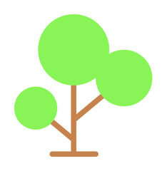 Poster - tree, plant icon illustration on transparent background