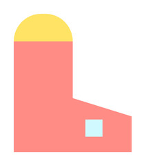 Poster - Farm, building icon illustration on transparent background