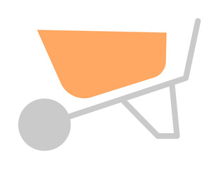 Sticker - Wheelbarrow, farm icon illustration on transparent background