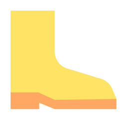 Poster - Rubber boot, shoes icon illustration on transparent background