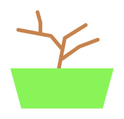 Poster - pot, plant icon illustration on transparent background