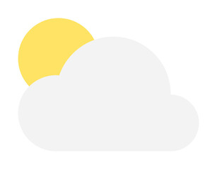 Poster - Cloud, sun icon illustration on transparent background