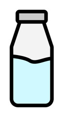 Poster - Milk, bottle icon illustration on transparent background