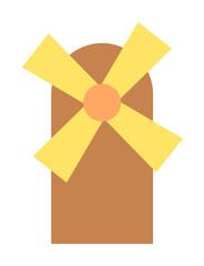 Poster - Mill, farm icon illustration on transparent background