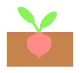 Poster - Soil, beet icon illustration on transparent background