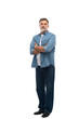 © opolja - Full length of smiling mature man standing on transparent background