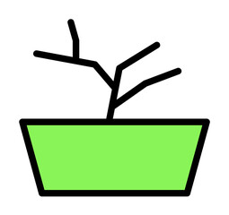 Poster - pot, plant icon illustration on transparent background