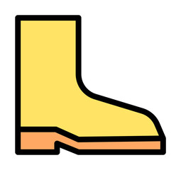 Poster - Rubber boot, shoes icon illustration on transparent background