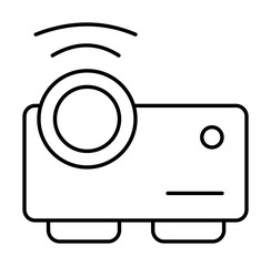 Poster - Projector, film icon illustration on transparent background