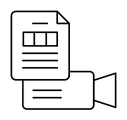 Aufkleber - Camera, document icon illustration on transparent background