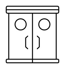 Poster - Cinema door, film icon illustration on transparent background