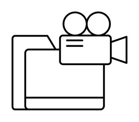 Aufkleber - Camera, folder icon illustration on transparent background