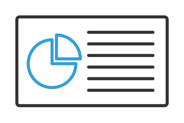 Poster - finance, charts, file 2 colored line icon illustration on transparent background