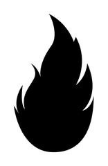 Poster - fire, flame isolated simple on white background icon illustration on transparent background