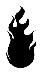 Poster - fire, flame isolated simple on white background icon illustration on transparent background
