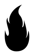 Poster - fire, flame isolated simple on white background icon illustration on transparent background