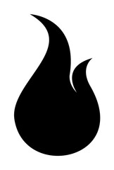 Poster - fire, flame isolated simple on white background icon illustration on transparent background