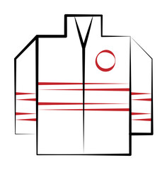 Poster - Firefighter, uniform two color on white background icon illustration on transparent background