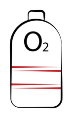 Poster - Firefighter, oxygen two color on white background icon illustration on transparent background