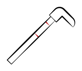 Poster - Firefighter, crowbar two color on white background icon illustration on transparent background