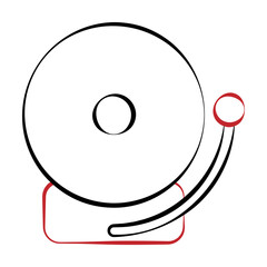 Poster - Firefighter, fire alarm two color on white background icon illustration on transparent background