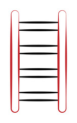 Poster - Firefighter, ladder two color on white background icon illustration on transparent background