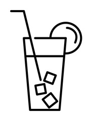 Poster - cold drink icon illustration on transparent background